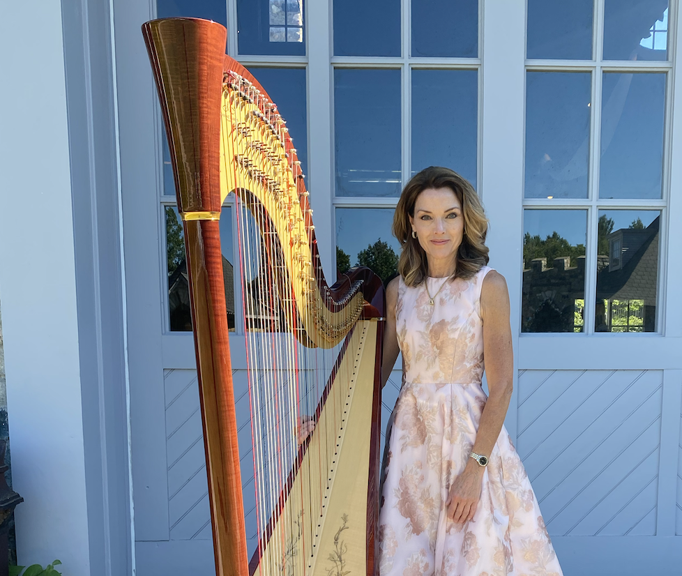 Sylvia portrait with harp